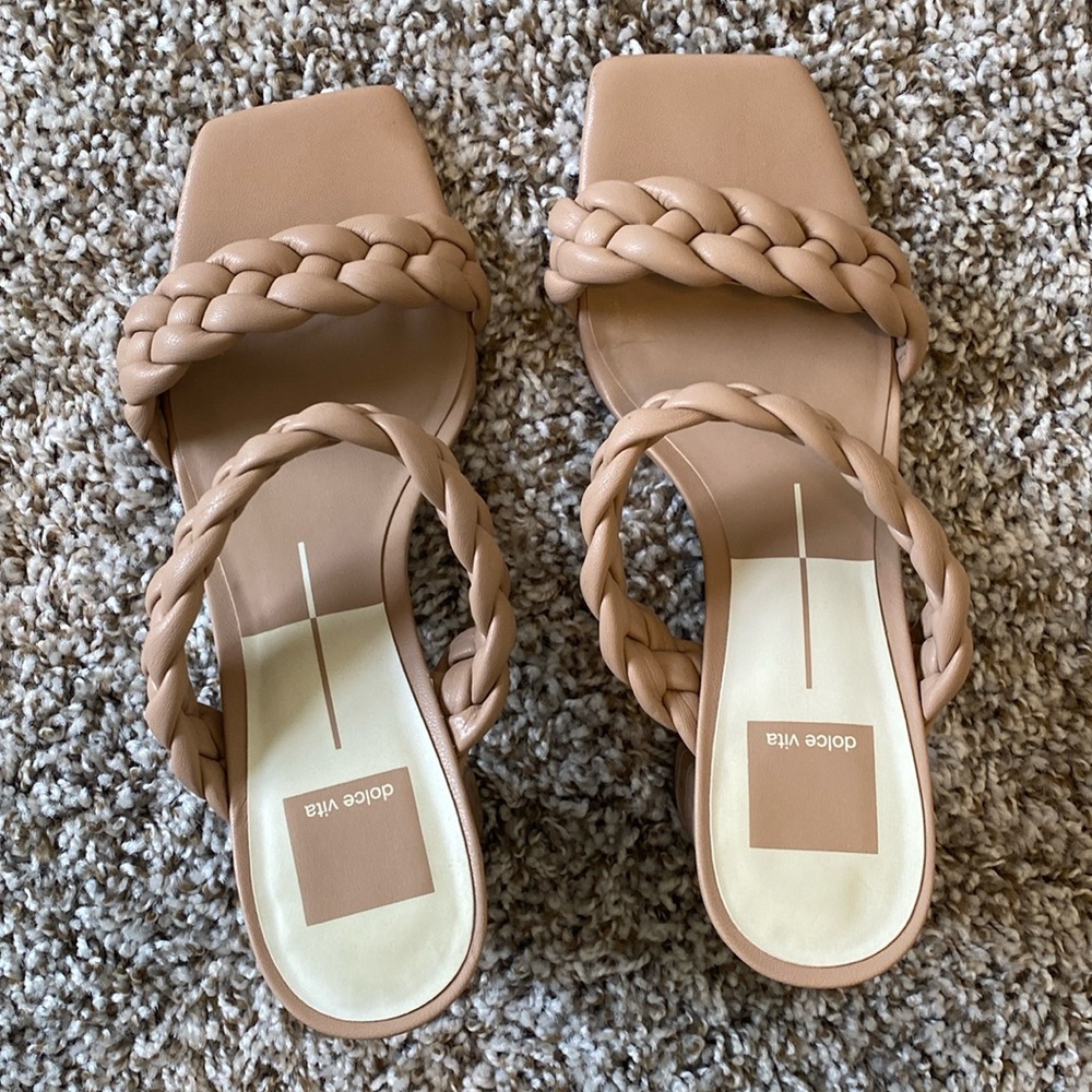Dolce Vita braided strap wide heel